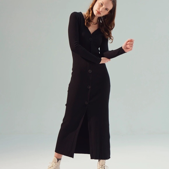 for days Dresses & Skirts - Re-New Button Down Ribbed Dress - For Days